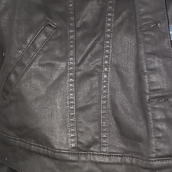 NEW Slink Jeans Black Denim Jean Jack w Removable Leopard Print Fx Fur Collar - Picture 9 of 12